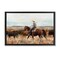 Stupell Industries Cowboy On The Range Framed Floater Canvas Wall Art Design by Nina Blue